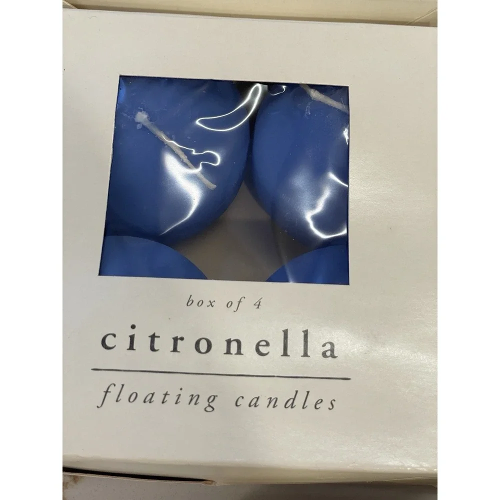 Pier 1 Citronella Floating Candles 4 Pack Blue Lot of 5 Packs New‎ Old Stock